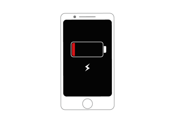 充電切れスマホ