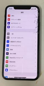 iPhone X画面交換修理前 スマホスピタル博多駅前店