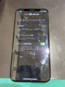 iPhoneXバッテリー交換後