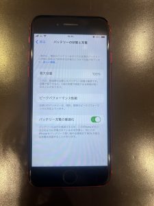 iPhone8バッテリー交換後