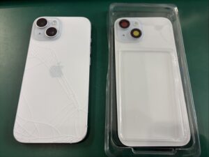 iPhone 15】iPhoneの背面ガラス割れも修理可能なスマホスピタルたま