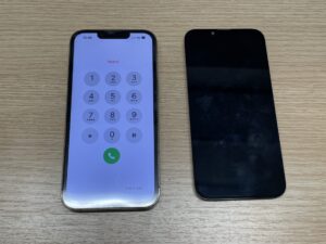 新しい画面へ交換が完了し綺麗な表示とタッチ操作を取り戻したiPhone13Pro