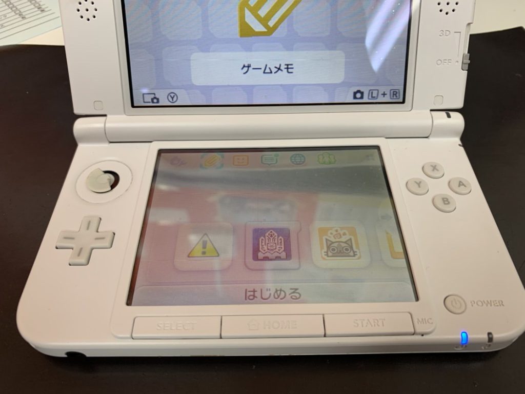 ３DSLL　スライドパッドボタン交換前　