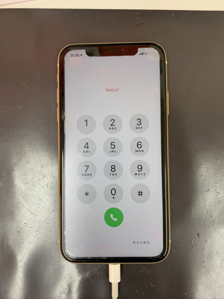 iPhoneXR　ドックコネクター　充電口　交換　修理　即日　修理前