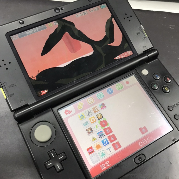 New 3DS LLの上画面液晶が黒くなる症状も修理可能です！ | スマ 
