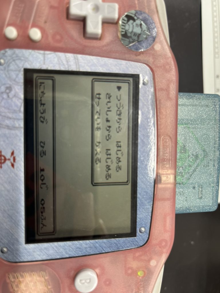 GBC　ポケモンクリスタル　電池交換　修理後