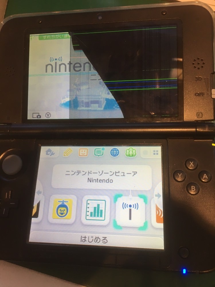 Nintendo Switchが売ってないから３dsで我慢 ぶつけて液晶が黒くなる ３dsll液晶修理 スマホスピタル池袋