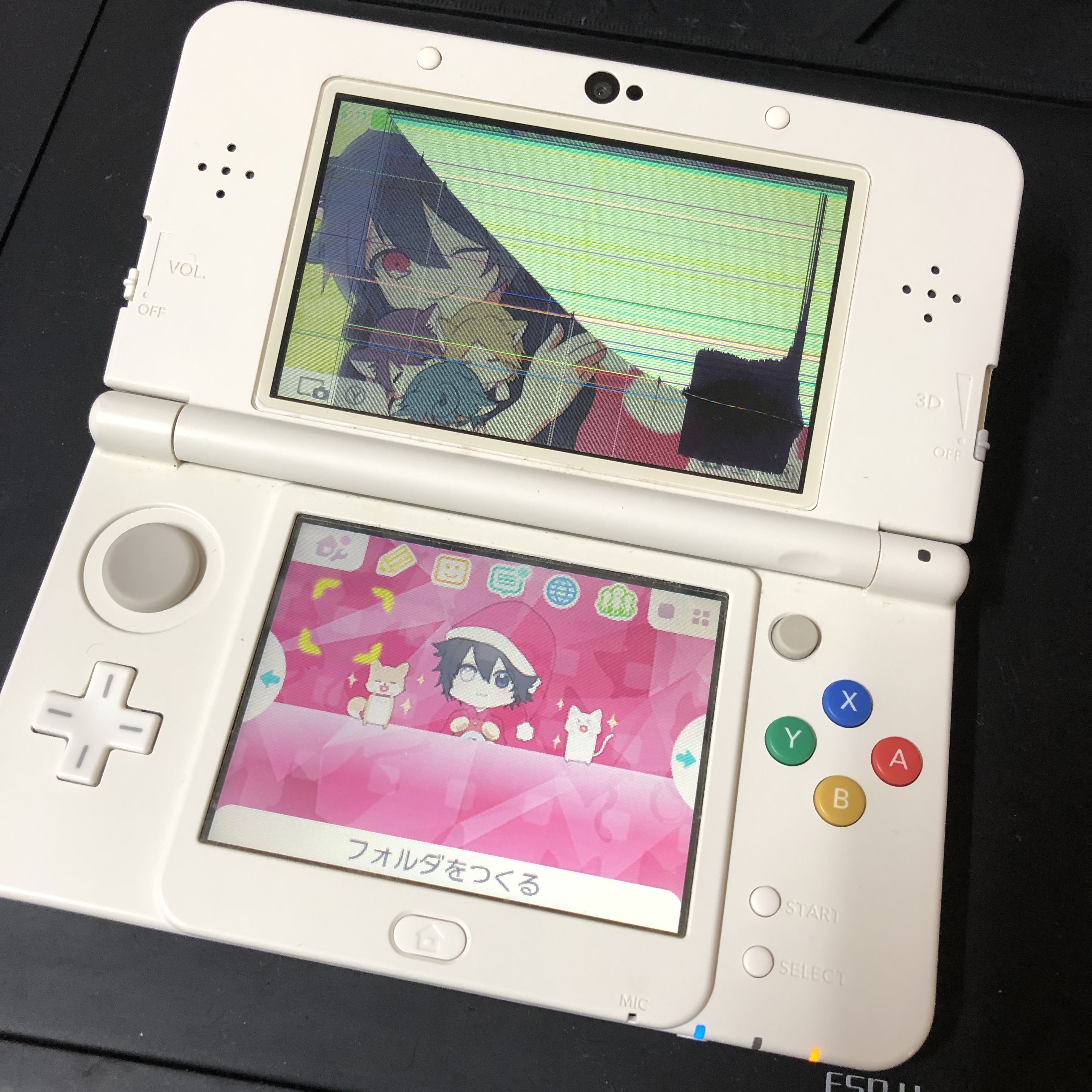 New 3DS】液漏れがひどい・・・ 画面のうつりがおかしくても直せます 