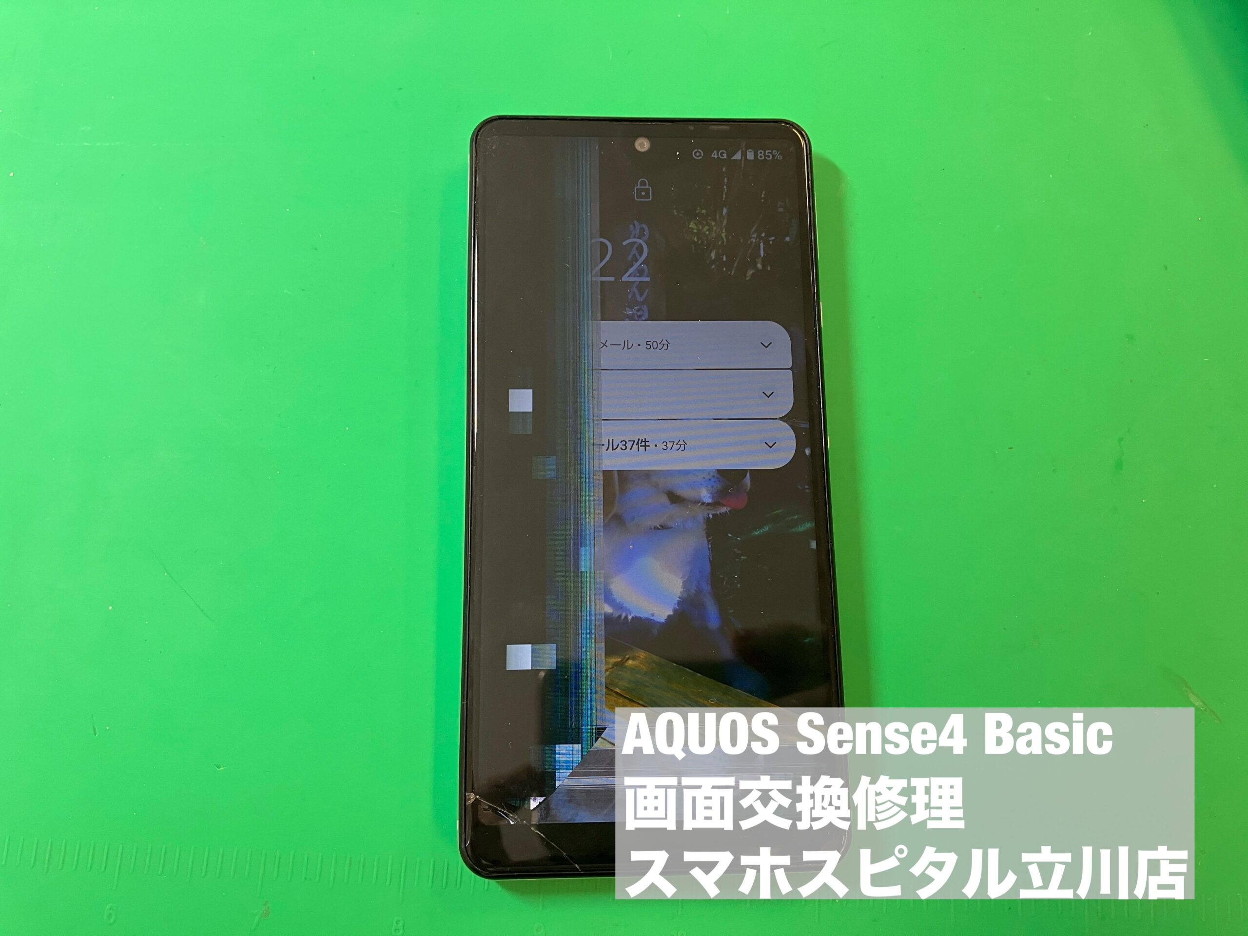 AQUOS Sense4 Basicのディスプレイ故障！ 画面交換は即日対応可能です