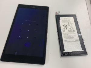 バッテリーを新品に交換したXperia Z3 Tablet Compact(SGP611)