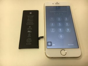 バッテリーを新品に交換したiphone7