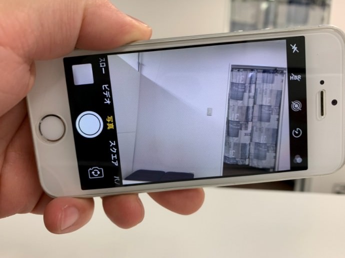 外カメラ交換修理後のiPhone SE