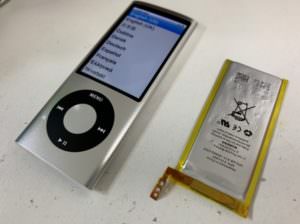 バッテリーを新品に交換したiPod nano第5世代