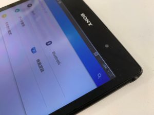 落として液晶に線が入るようになったタッチ切れしているXperia Z3 Tablet Compact