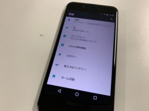 割れた液晶画面交換修理後のAQUOS sense lite(SH-M05)