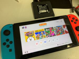 内蔵バッテリー交換修理後の電源が入るようになったNintendo Switch