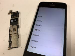 正常な基板に交換したiPhone5s