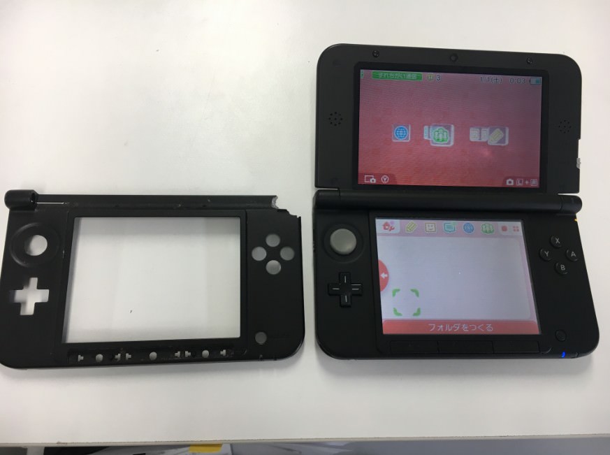 下フレーム交換修理後の3DSLL