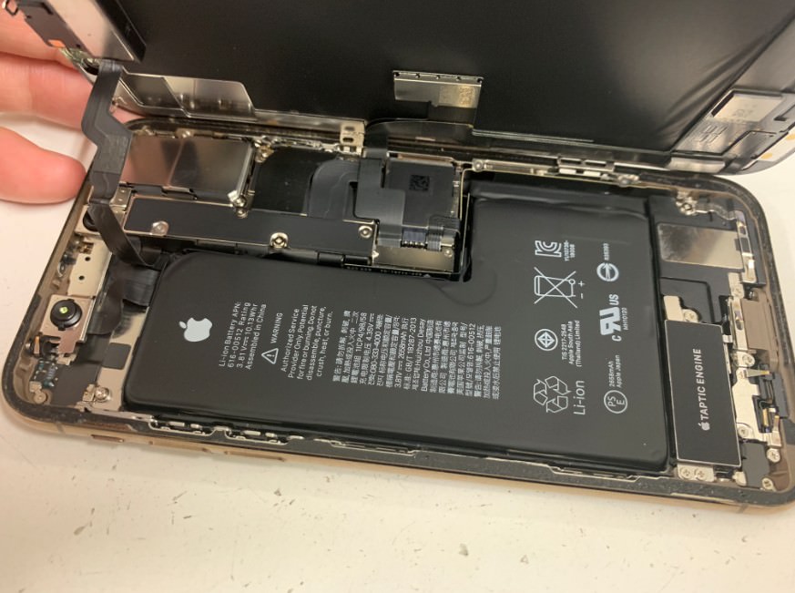画面を開いたiPhoneXS