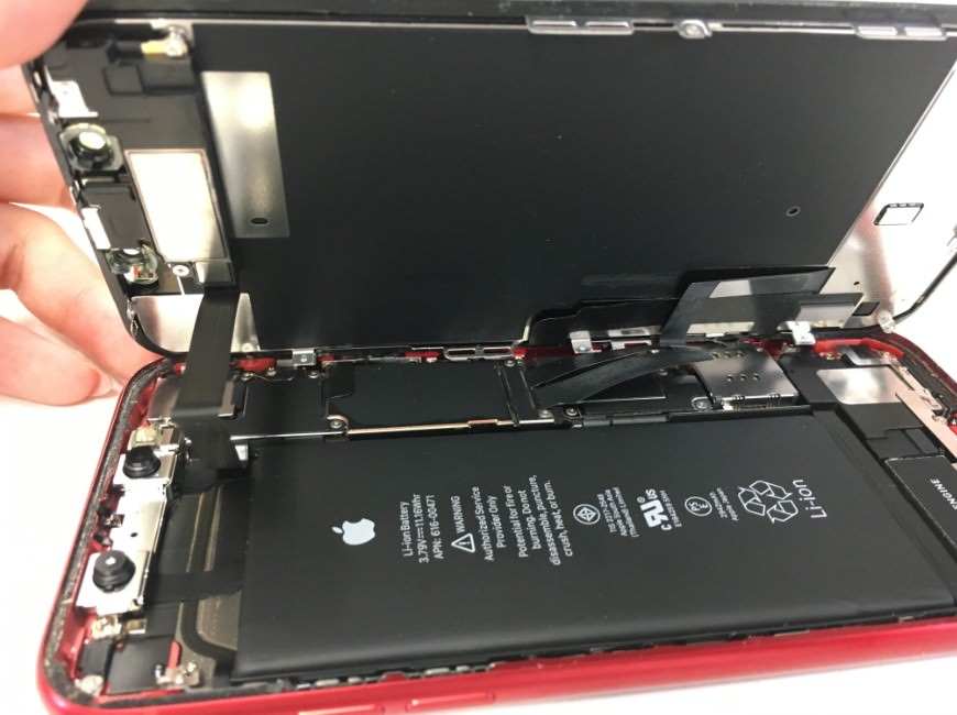 画面を開いたiPhoneXR