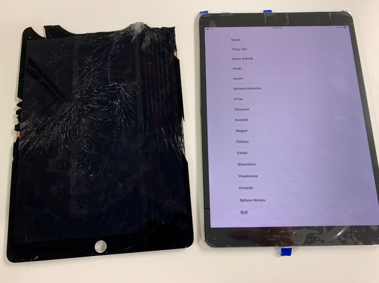 画面交換修理後のiPadPro 10.5