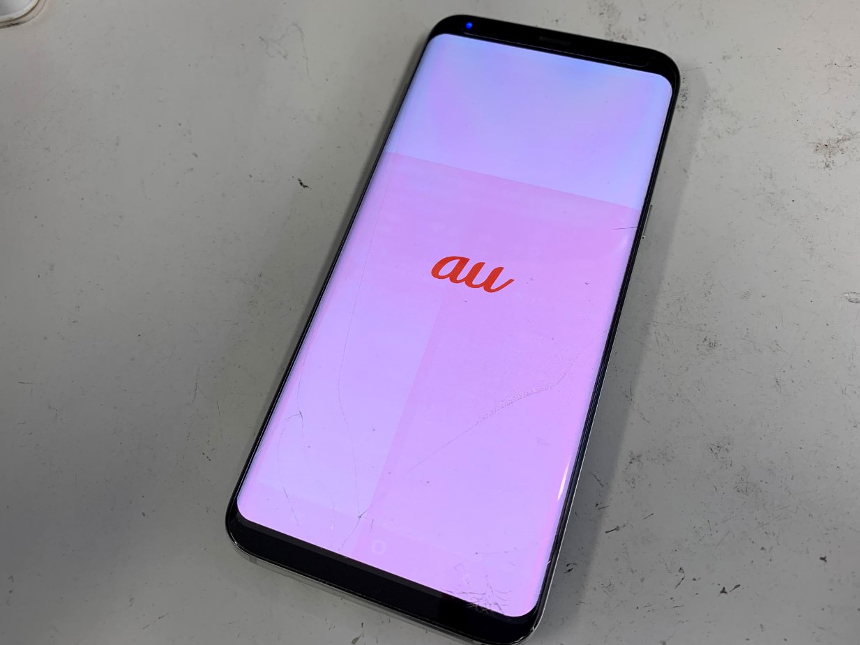 GalaxyS8+(SC-03J/SCV35)画面交換で焼けつき＋ガラス割れが即日改善 
