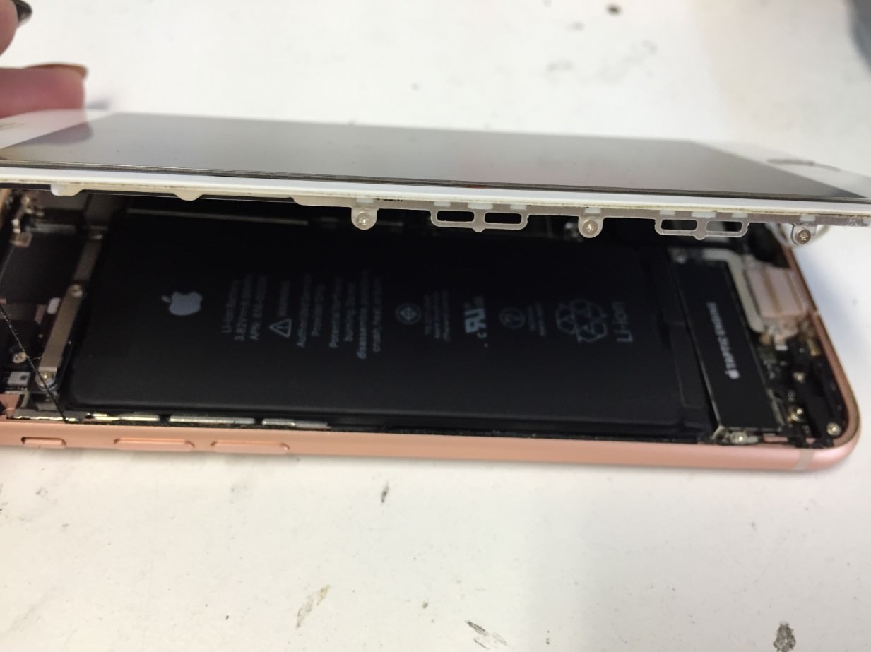 画面を開いたiPhone8