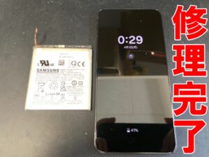 電池パックを新品に交換することでCheckBATTERYが改善したGalaxyスマホ