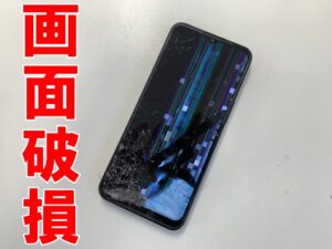 ガラス割れ+液晶破損により操作不可のLibero 5G ⅳ