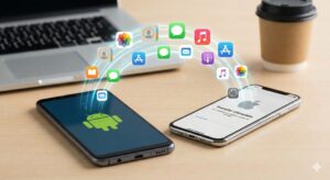 AndroidからiPhoneへのデータ移行イメージ画像