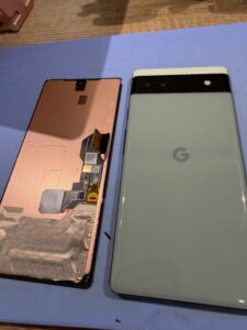 Pixel 6a 画面修理分解背面側