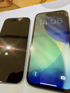 iPhone 16 画面修理 ビフォーアフター