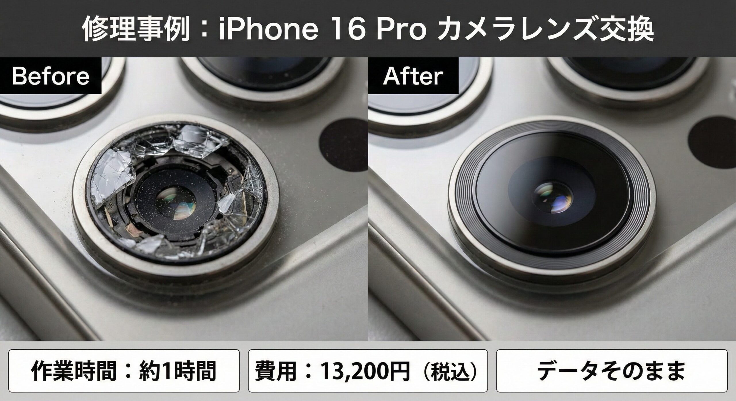 iPhone 16 Proのカメラレンズ割れはどこで修理すればいい？スマ