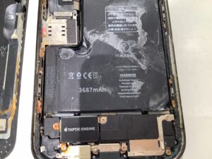 海水に水没したiPhone内部拡大画像