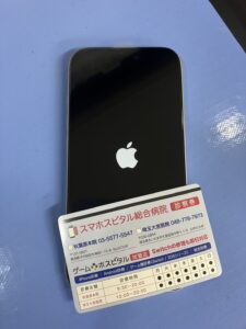 iPhone16 画面交換後に白い線が消え正常表示に復旧した状態