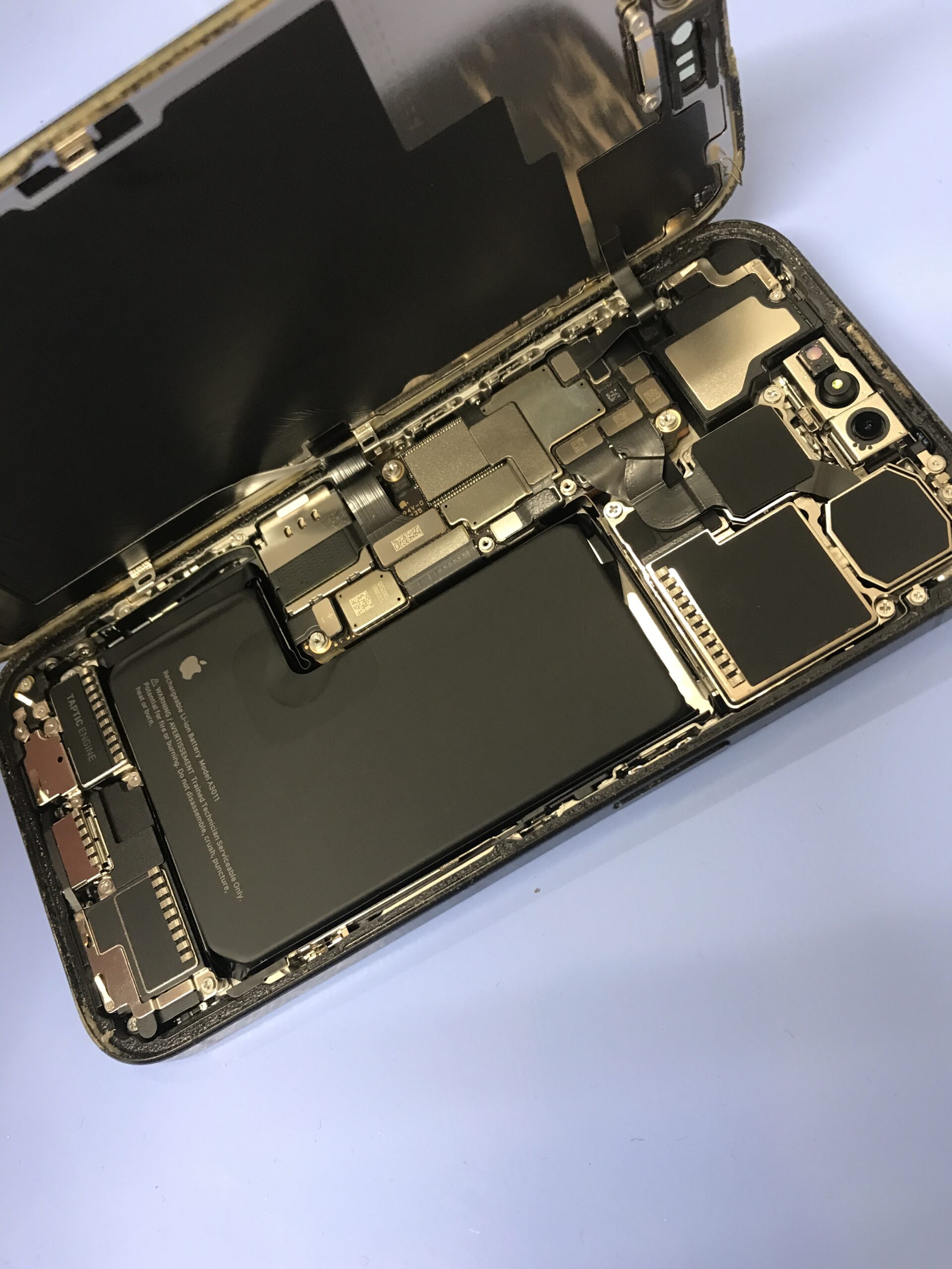 iPhone15Pro 分解直後の内部構造