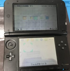 3DSLLのスライドパッドが折れている修理前の状態
