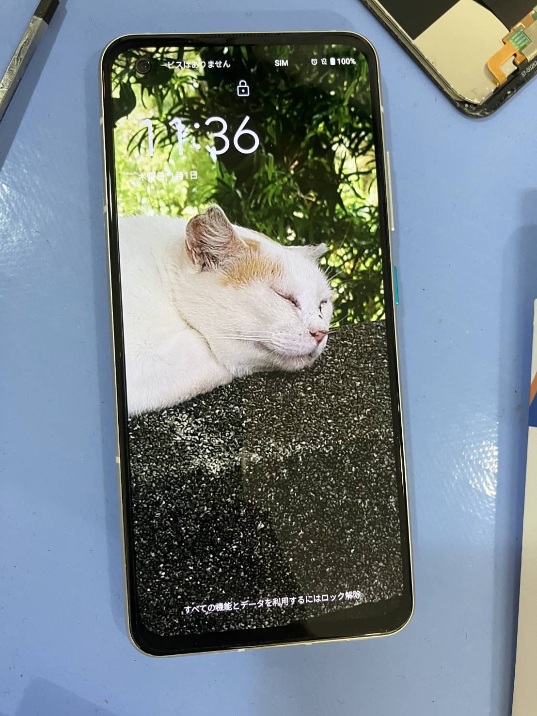 CPUリボール基板修理後に正常起動したZenfone8