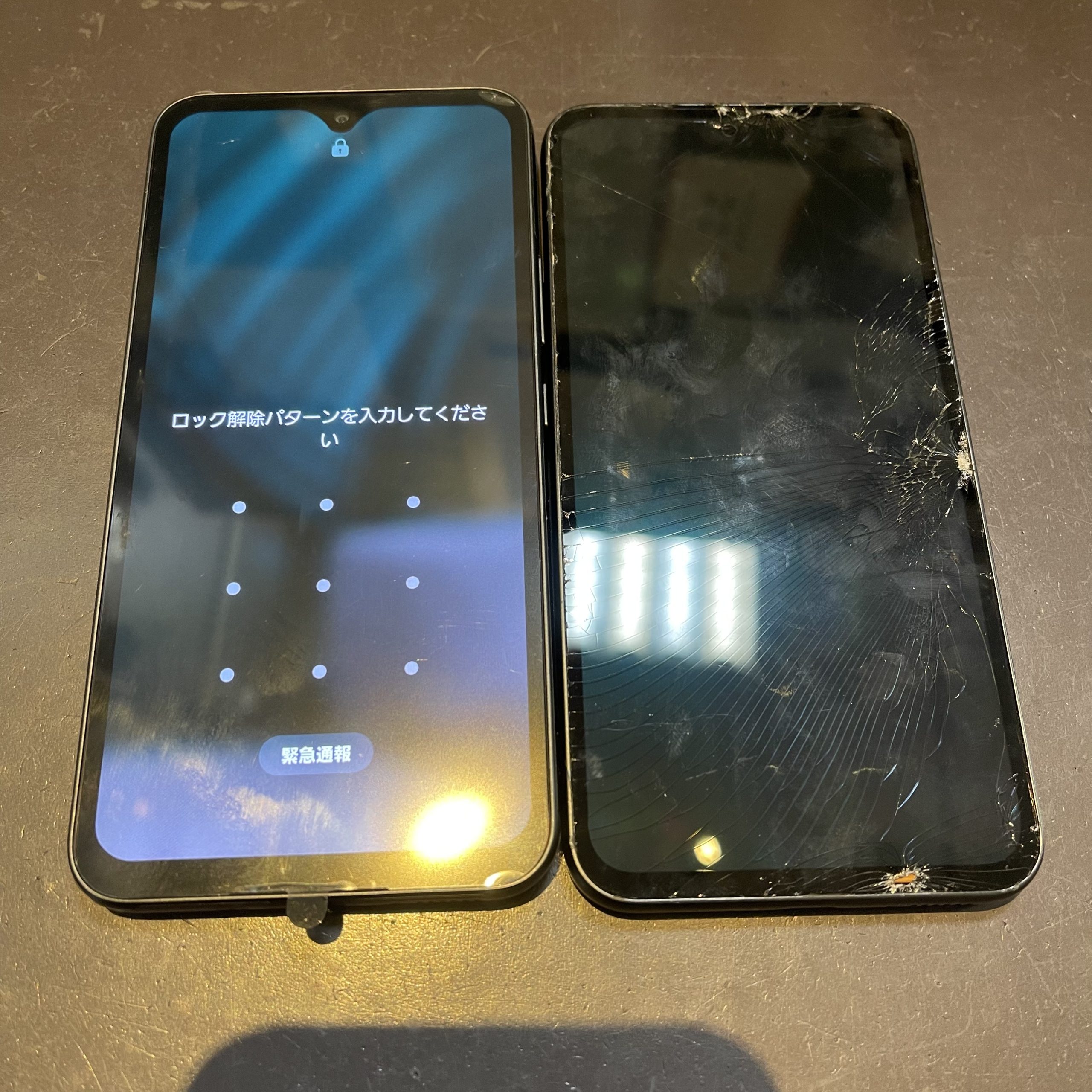 Galaxy A54の割れたフロントパネル交換修理/枚方市北中振 | スマ 