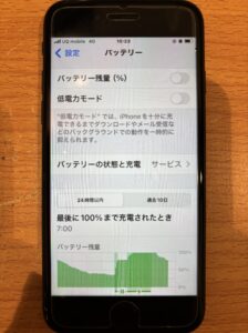 寝屋川市より、修理前のiPhoneSE2の状態