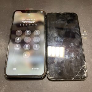 画面交換修理後のiphone11