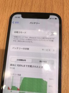 iPhoneバッテリーの状態