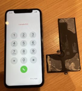 iPhone11Proバッテリー交換完了後