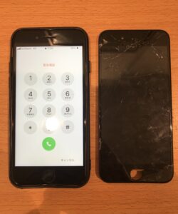 修理後のiPhoneSE2の状態