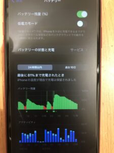 修理前のiPhone11　サービス状態