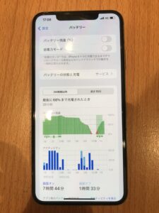 バッテリー交換前のiPhoneXSMax