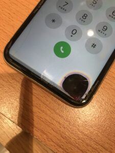 液晶漏れ部分のiPhone11