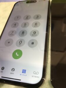 画面交換修理後のiPhone14Proの状態