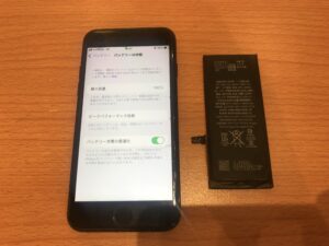 バッテリー交換後のiPhone7