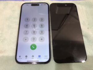 画面交換修理後のiPhone14Proの状態